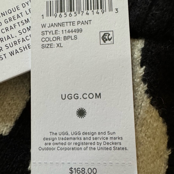 NWT!! UGG JANNETTE WIDE LEGG PANTS •••SOLDOUT•••$168 - Picture 2 of 3